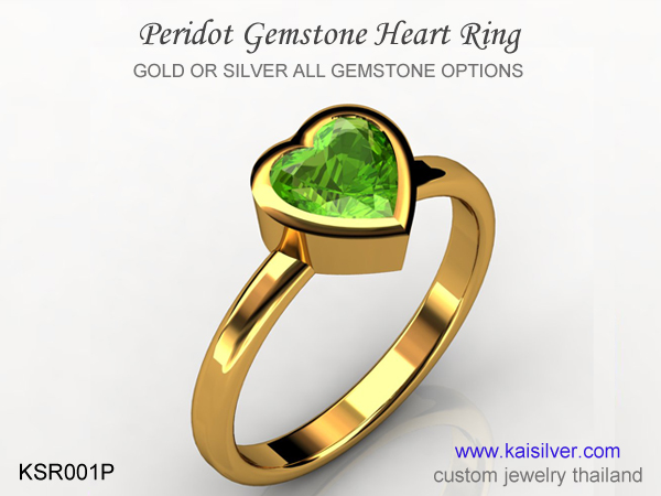 peridot gemstone ring