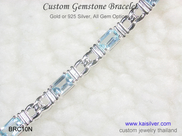 bracelet silver or gold gemstones 
