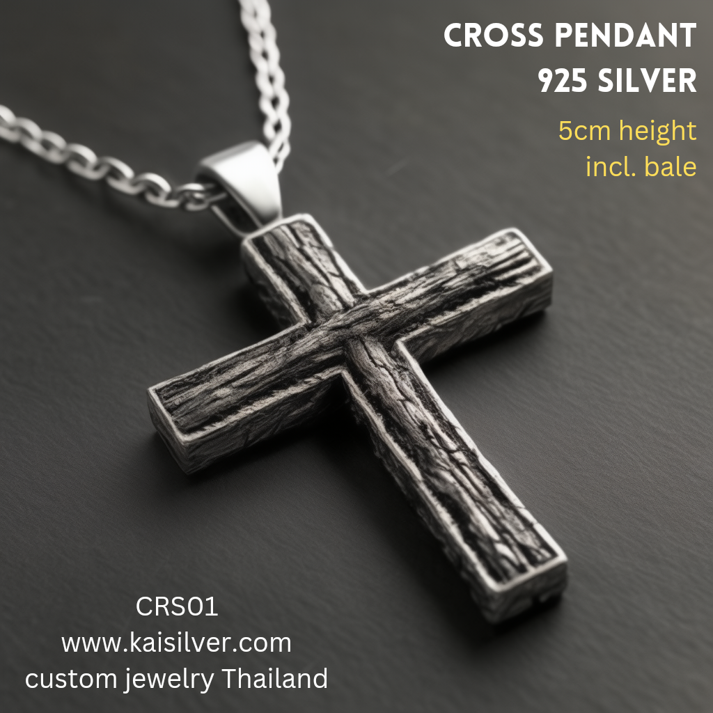 cross pendant silver or gold