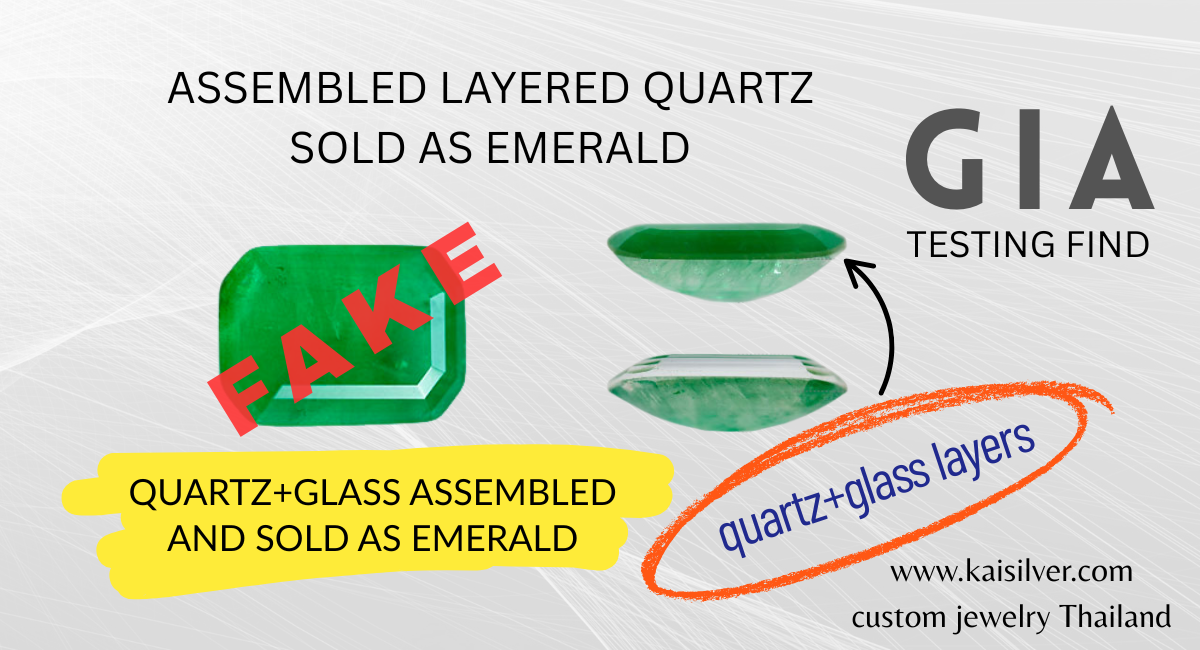 fake emerald GIA identifies and Kaisilver explains