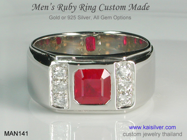 kaisilver men's rings from Thailand