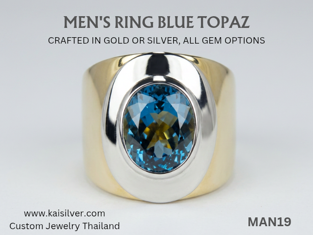 custom gemstone ring for men
