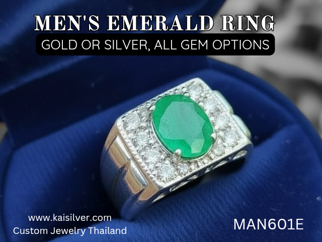 emerald and diamond ring for men