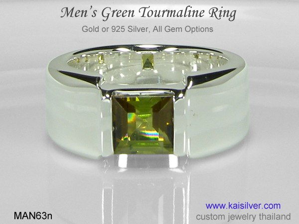 men's gemstone ring all gems 