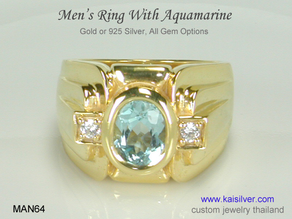 men's aquamarine ring 