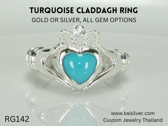turquoise claddagh ring