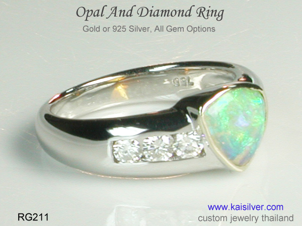 opal ring custom made