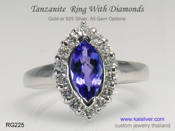 tanzanite diamond ring