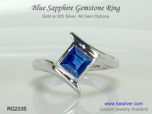 white gold sapphire gold ring